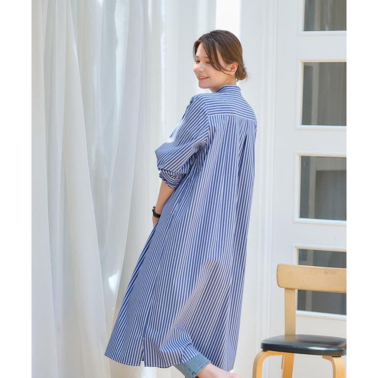 CARA O CRUZ Leilian 洗えるギンガムチェックのシャツワンピース CARA