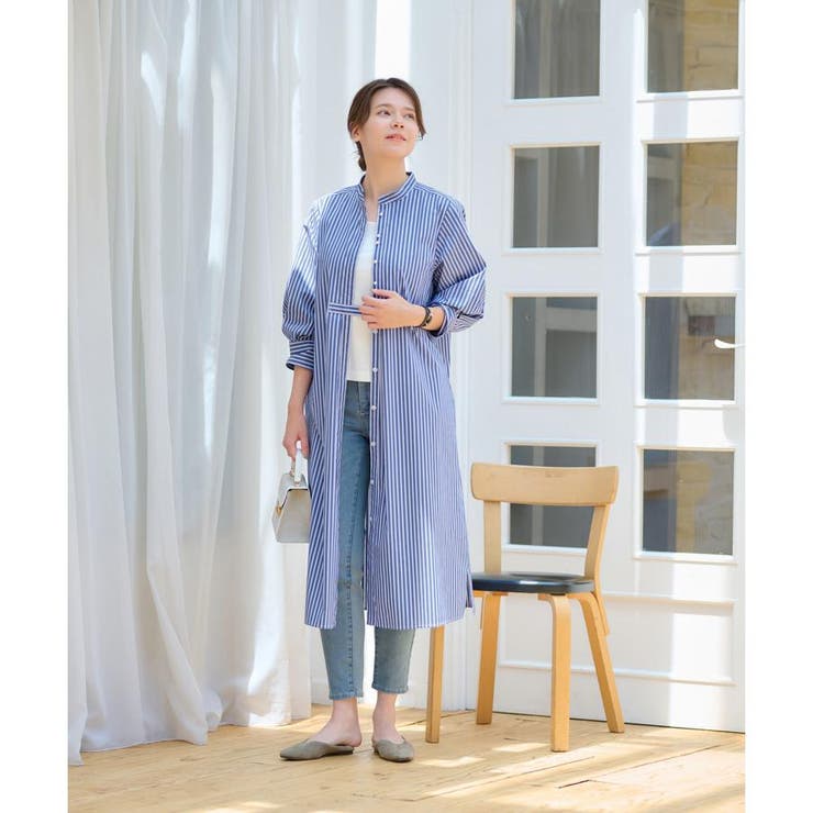 洗える ストライプシャツワンピース[品番：LAVW0016947]｜CARA O CRUZ