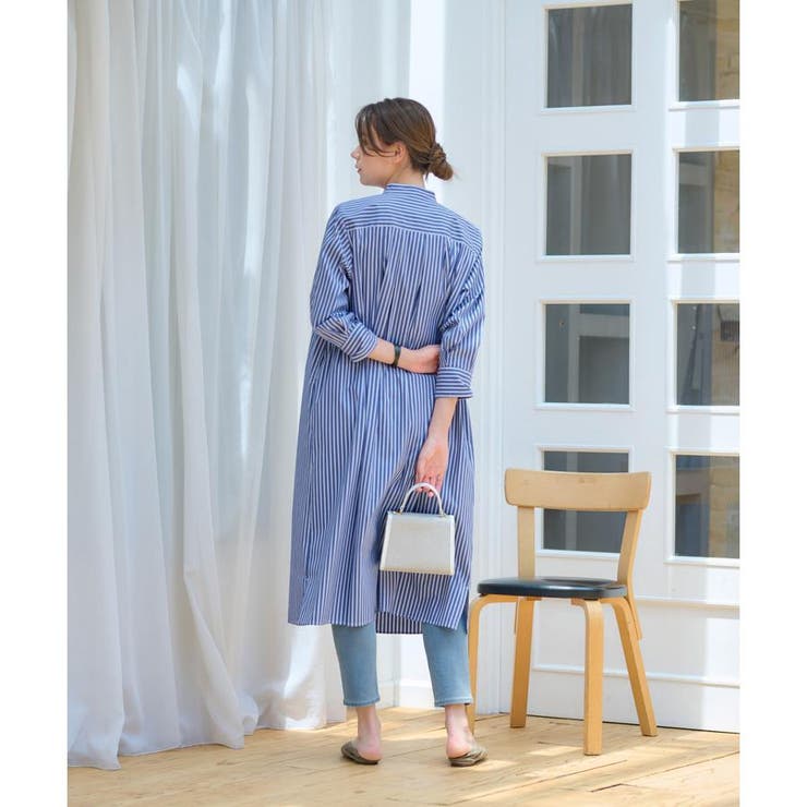 洗える ストライプシャツワンピース[品番：LAVW0016947]｜CARA O CRUZ