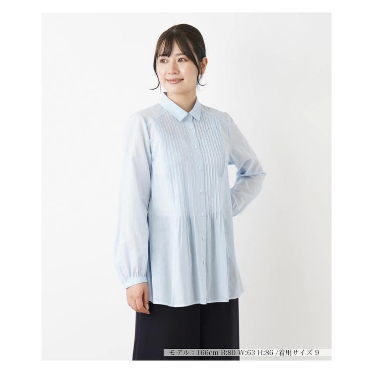 いラインアップ シアーコットンブラウス[品番：LAVW0015994]｜Leilian（レリアン トップス