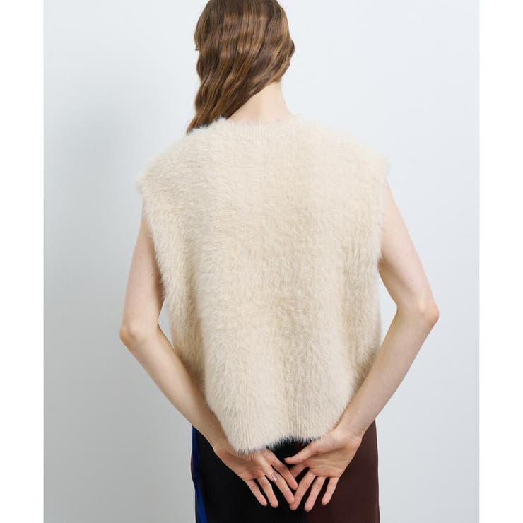 ★美品★LANVIN COLLECTION★シャギー ファー ベスト★アルパカ★ ☆美品☆LANVIN COLLECTION☆シャギー ファー ベスト☆アルパカ