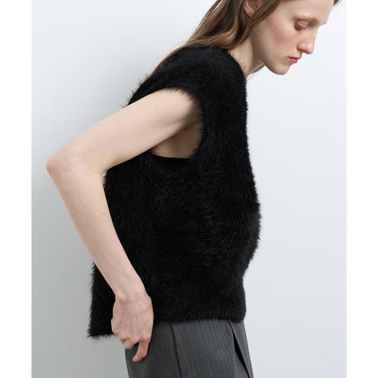 シャギーニットベスト[品番：LAVW0017204]｜LANVIN en Bleu