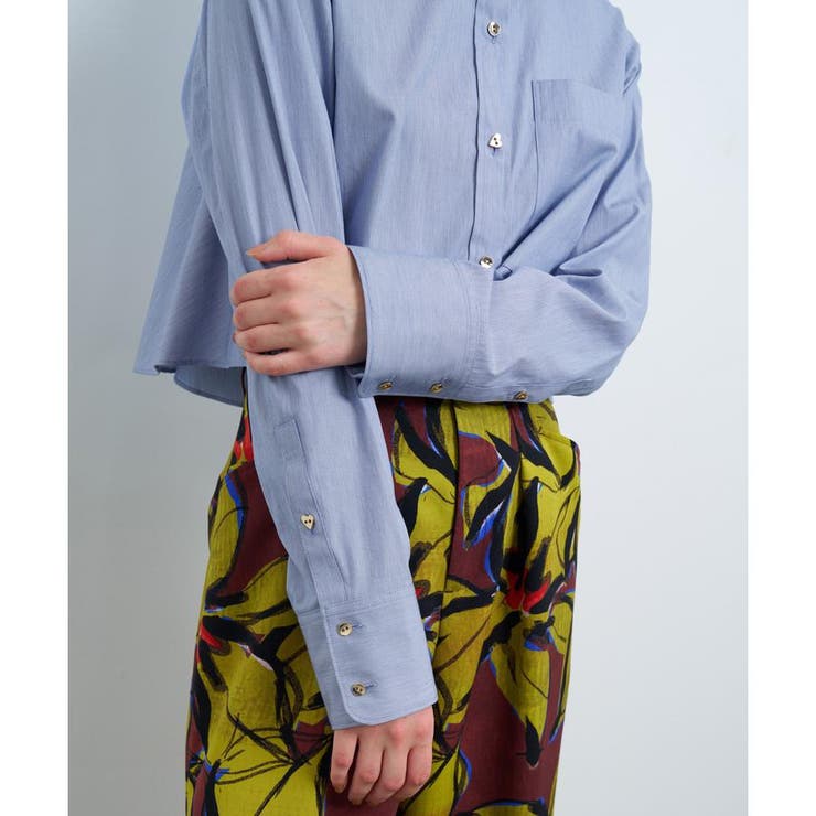 ハート釦バックフレアクロップドシャツ[品番：LAVW0016671]｜LANVIN en 