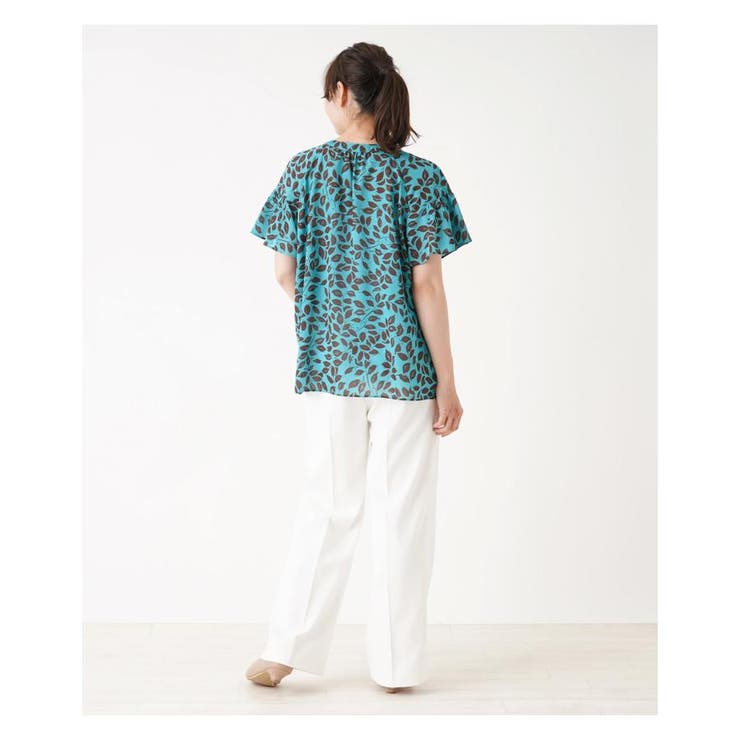 プリントノーカラーブラウス | Leilian PLUS HOUSE | 詳細画像7