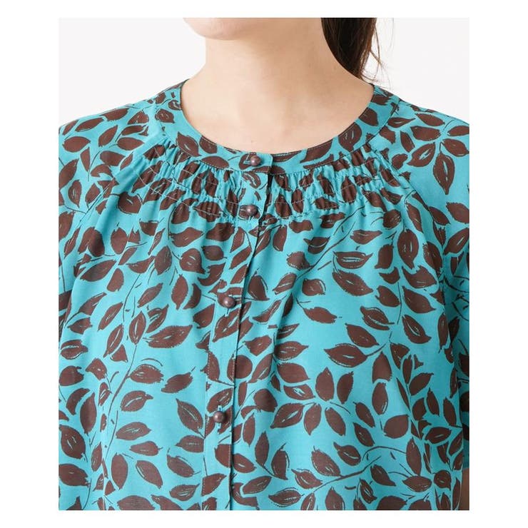 プリントノーカラーブラウス | Leilian PLUS HOUSE | 詳細画像11