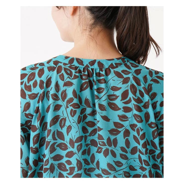 プリントノーカラーブラウス | Leilian PLUS HOUSE | 詳細画像12