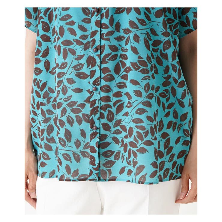 プリントノーカラーブラウス | Leilian PLUS HOUSE | 詳細画像14