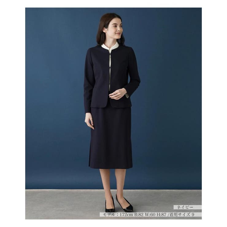 美品 Leilian ノーカラージャケット ミックスカラー 大きいサイズ ノーカラージャケット[品番：LAVW0013645]｜Leilian（レリアン）の