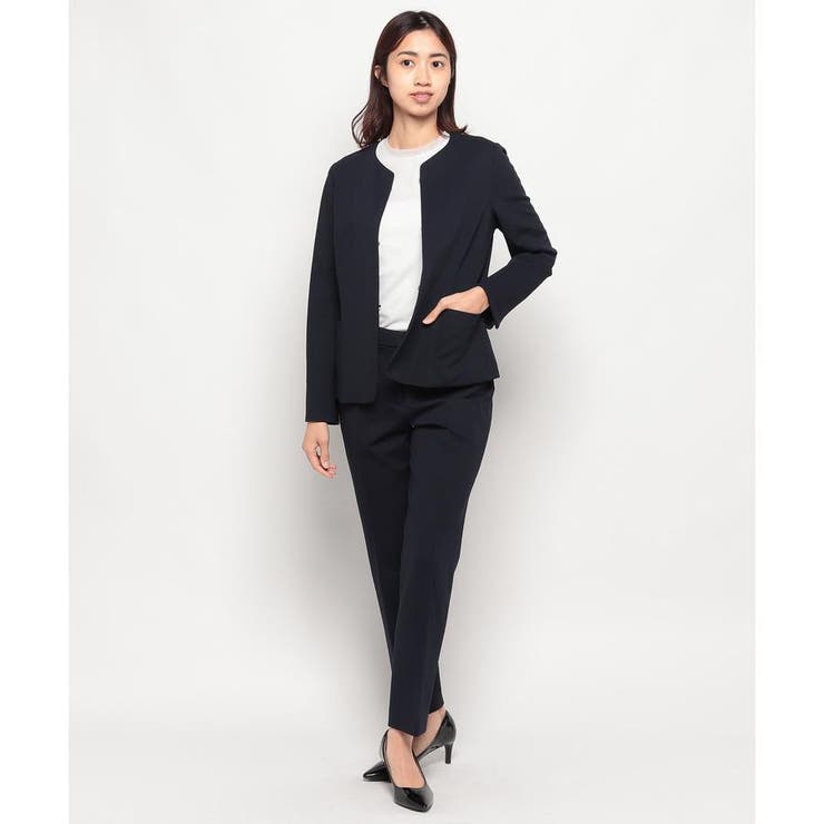 美品 Leilian ノーカラージャケット ミックスカラー 大きいサイズ ノーカラージャケット[品番：LAVW0013645]｜Leilian（レリアン）の