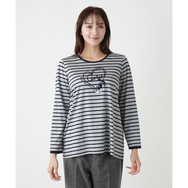 Leilian PLUS HOUSE / レリアンプラスハウス カットソー【MUSE BY ROCHAS Premiere】 Leilian PLUS HOUSE / レリアンプラスハウス カットソー【MUSE