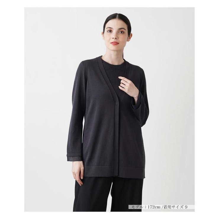 洗えるワンボタンカ-ディガン | Leilian | 詳細画像1