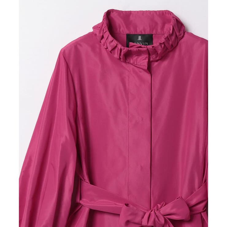 【新品✨️】ランバン コレクション ピンク トレンチコート ロング ベルト リボン 新品✨️】ランバン コレクション ピンク トレンチコート ロング