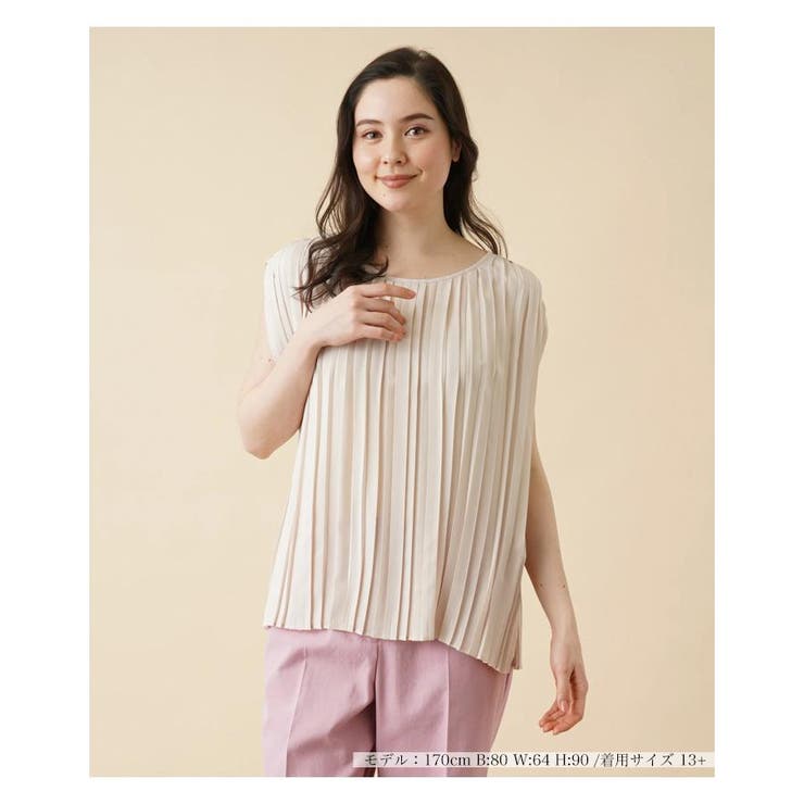 Leilian★美品★フレンチスリーブブラウス フレアスリーブブラウス【Leilian WHITE LABEL