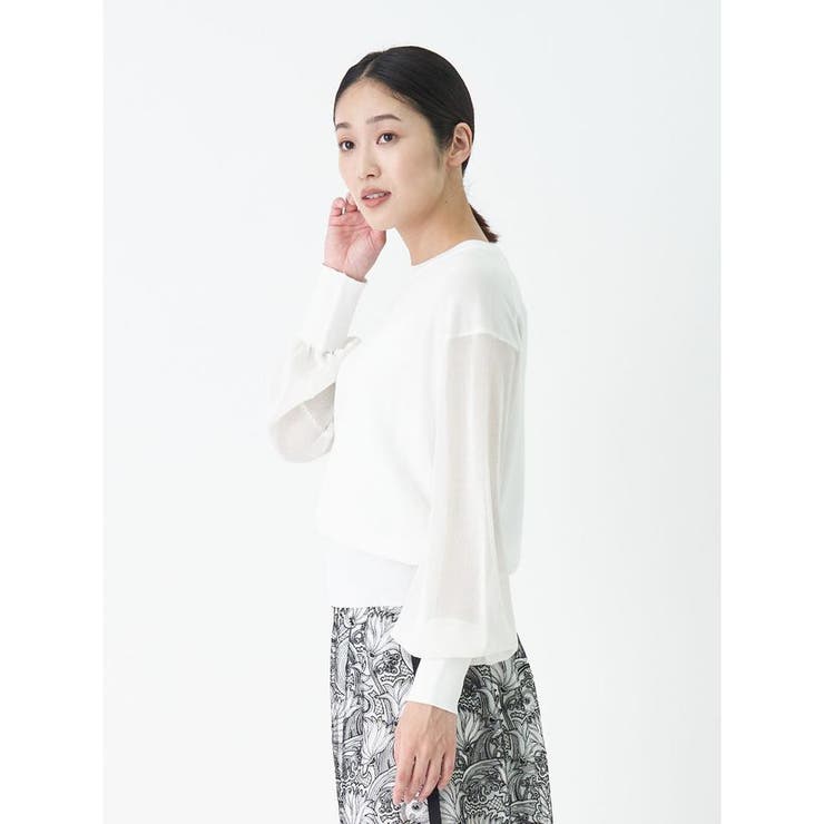 LANVIN COLLECTIONランバンコレクションパールニットプルオーバー白