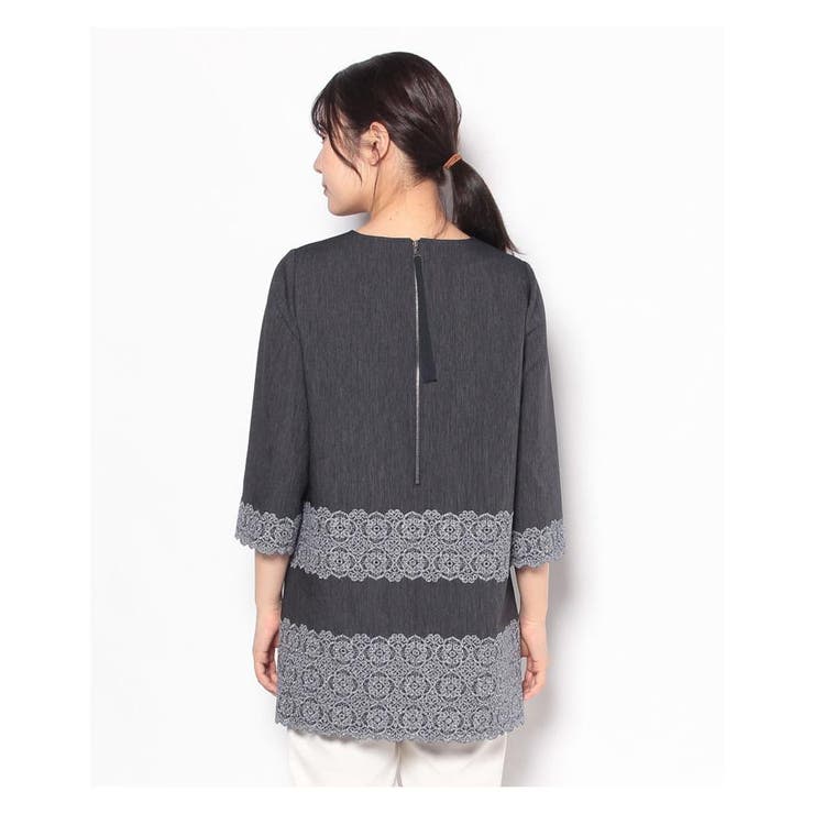 レース刺繍切り替えプルオーバー | Leilian | 詳細画像3