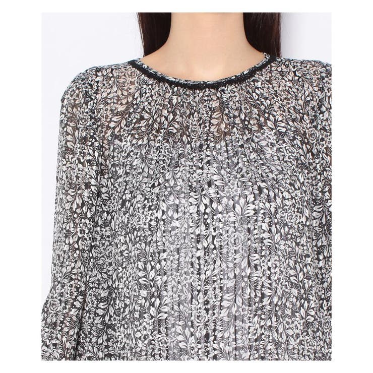 ボタニカル柄7分袖スモックブラウス | Leilian | 詳細画像4