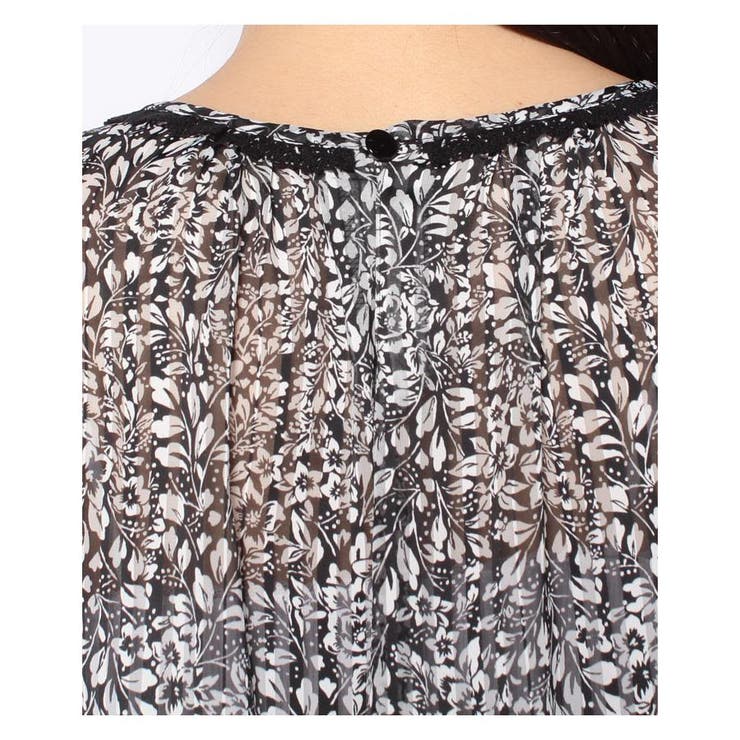 ボタニカル柄7分袖スモックブラウス | Leilian | 詳細画像5