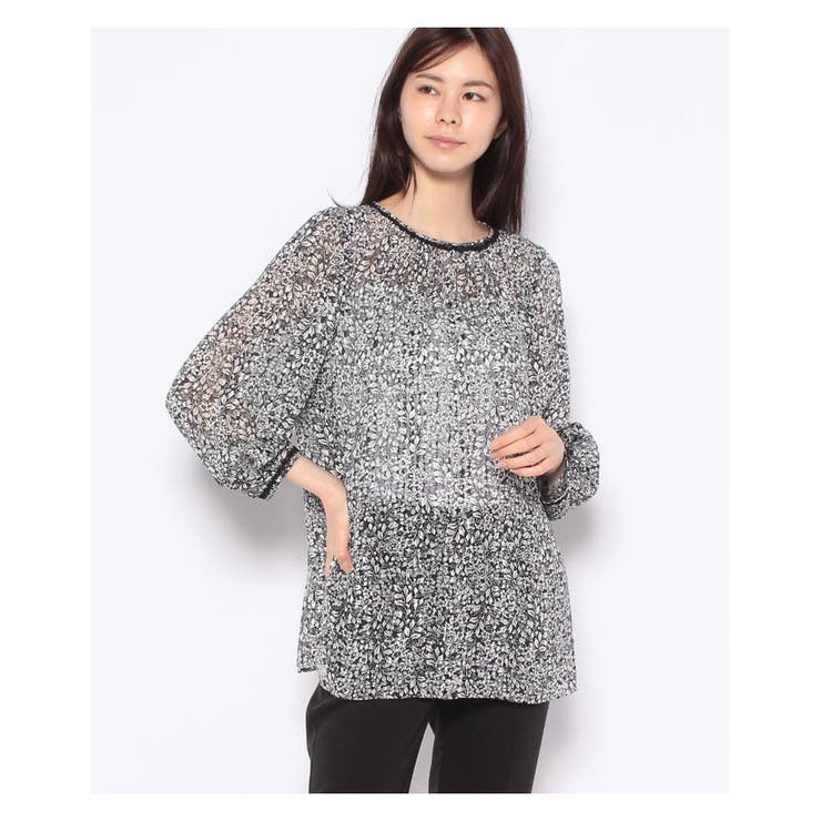 ボタニカル柄7分袖スモックブラウス | Leilian | 詳細画像7