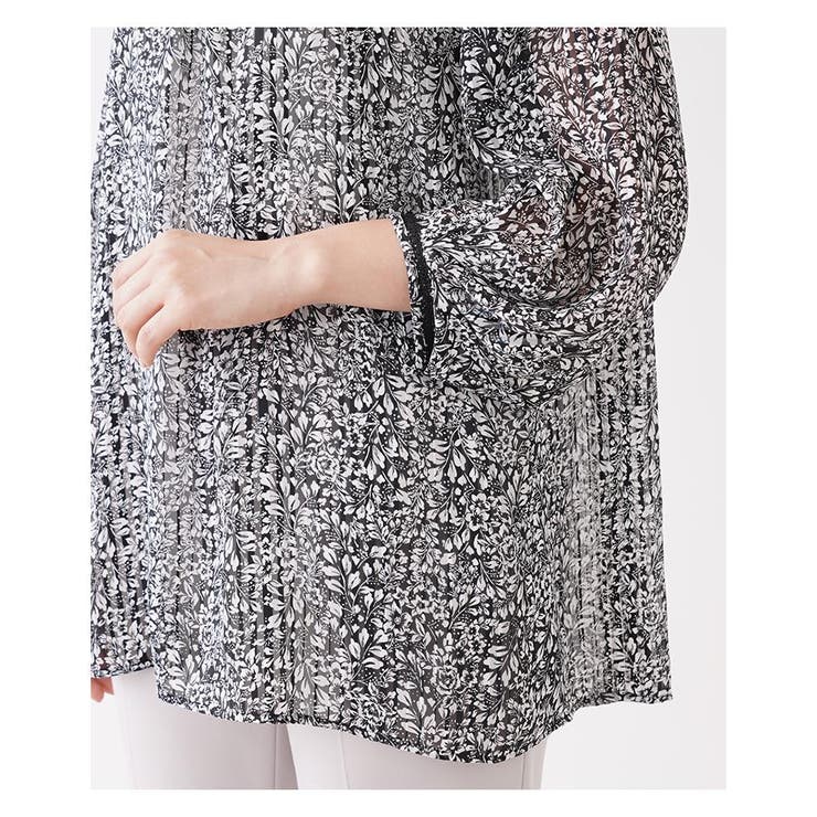 ボタニカル柄7分袖スモックブラウス | Leilian | 詳細画像16