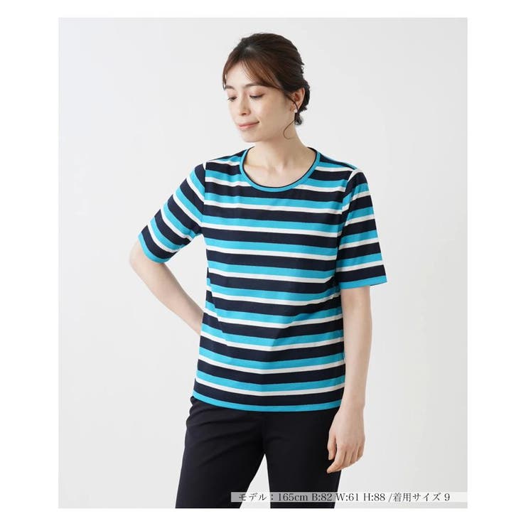 ボーダーTシャツ[品番：LAVW0016346]｜Leilian（レリアン
