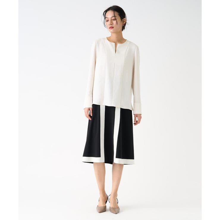 LANVIN ランバン 大人のシルクブラウス サテンブラウス