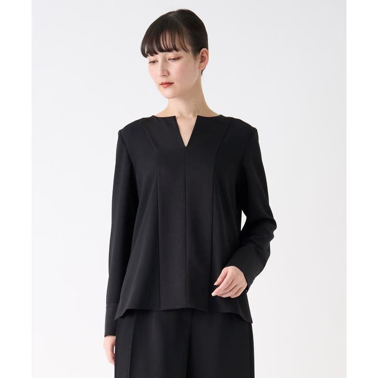 LANVIN ランバン 大人のシルクブラウス サテンブラウス