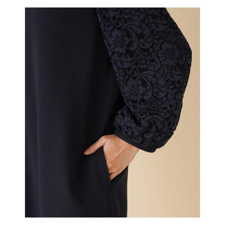 レース切替ミディ丈ワンピース | Leilian PLUS HOUSE | 詳細画像14