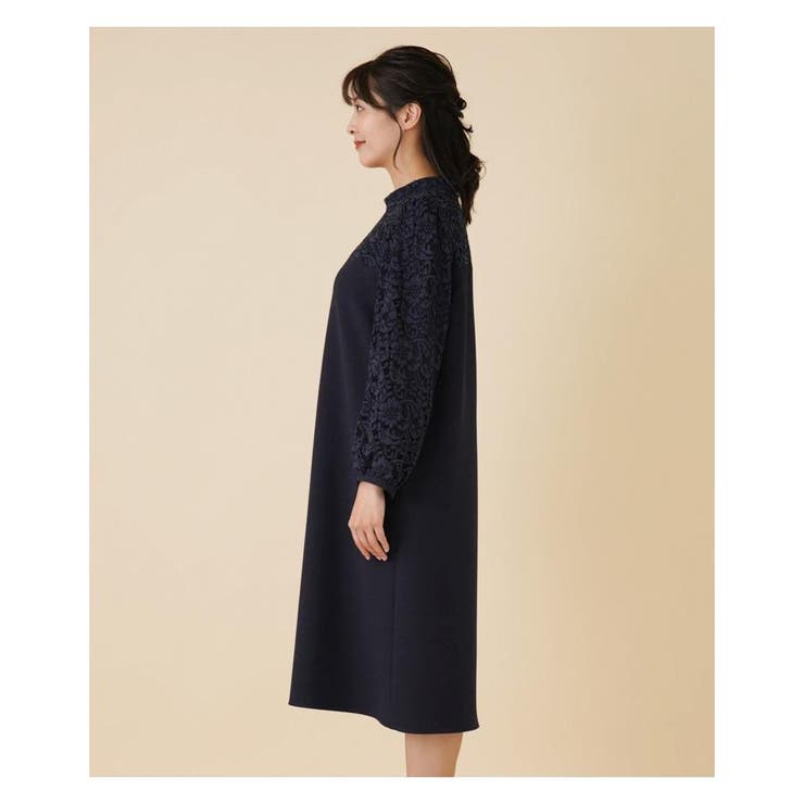 レース切替ミディ丈ワンピース | Leilian PLUS HOUSE | 詳細画像10