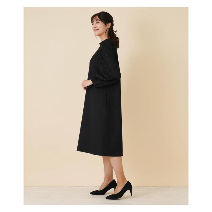 レース切替ミディ丈ワンピース | Leilian PLUS HOUSE | 詳細画像3