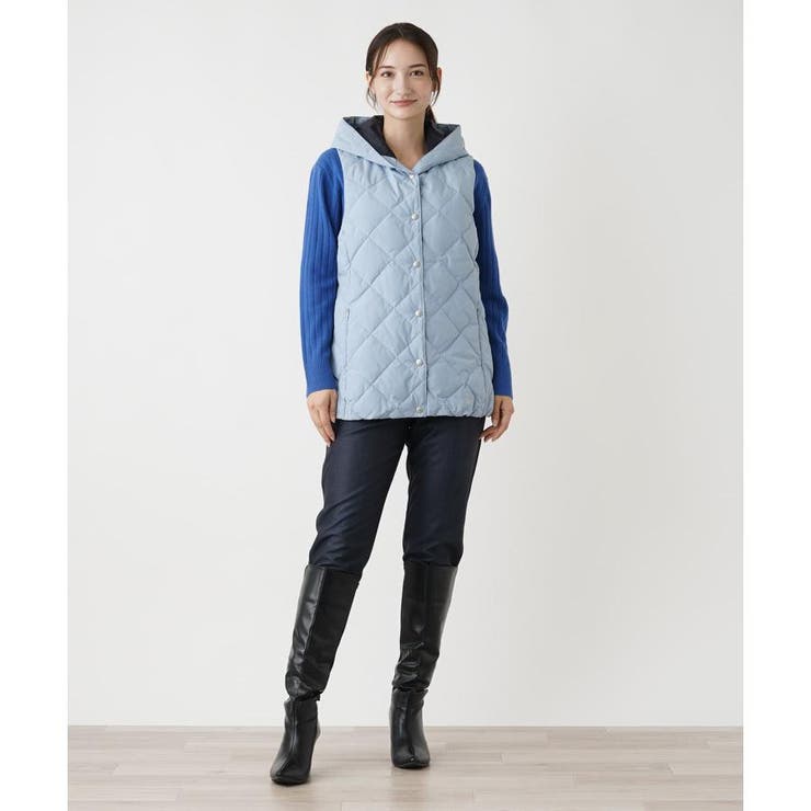 フーデッドダウンベスト[品番：LAVW0018185]｜Leilian（レリアン）の