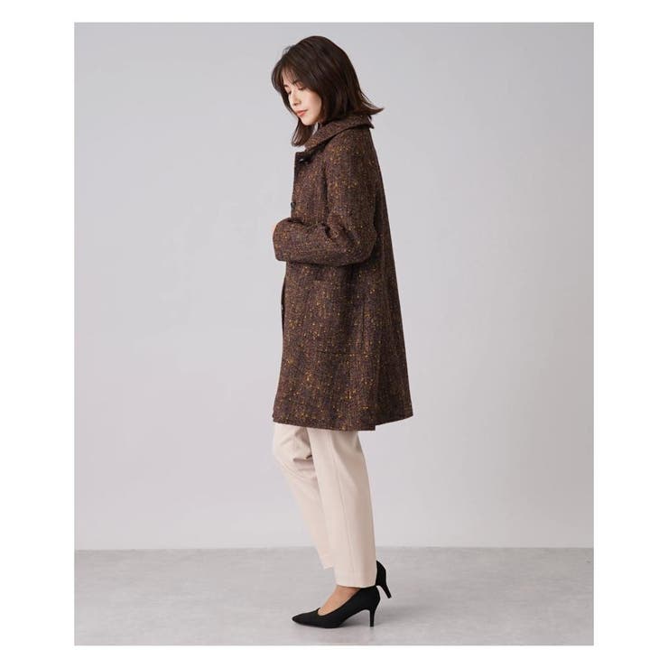ネップツイードステンカラーコート[品番：LAVW0007198]｜Leilian