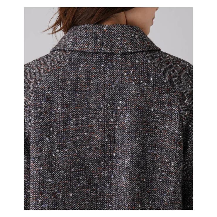 未使用　レリアン　ネップツイードステンカラーコート　ショートコート ロロピアーナ 未使用 レリアン ネップツイードステンカラーコート ショートコート