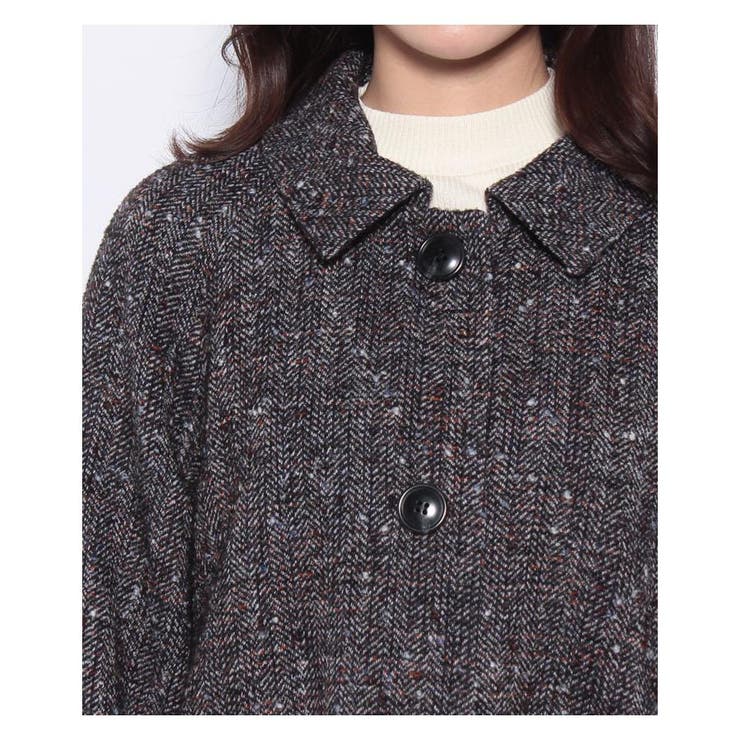 ネップツイードステンカラーコート[品番：LAVW0007198]｜Leilian