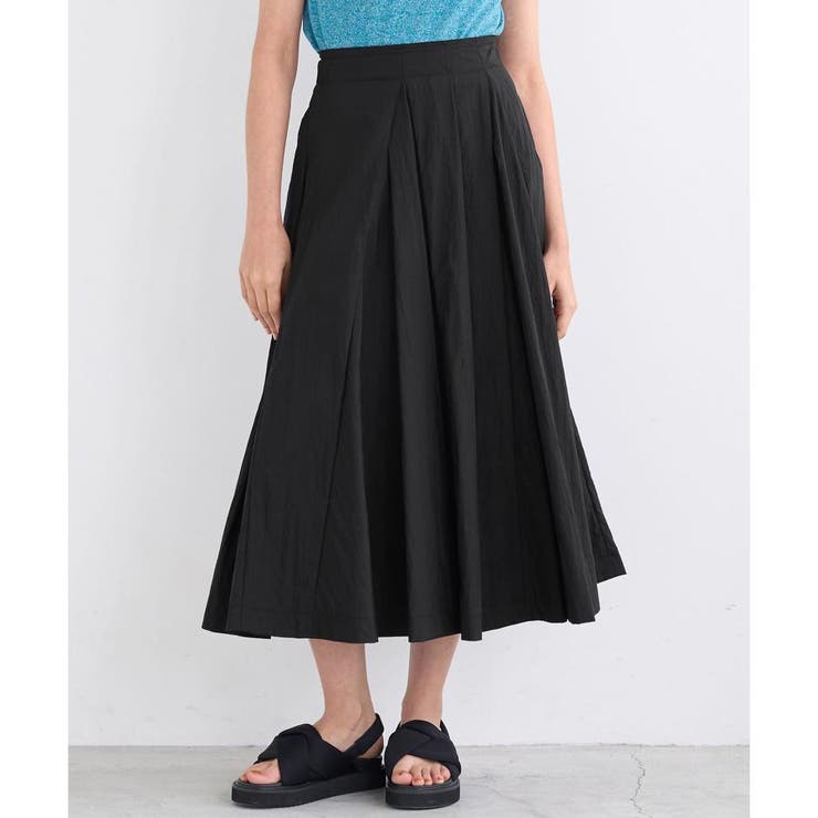 ランバンオンブルー　フレアスカート ワッシャーナイロンフレアスカート[品番：LAVW0009257]｜LANVIN