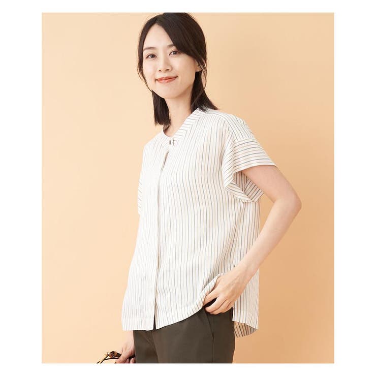 ノーカラーブラウス 品番 Lavw Leilian レリアン のレディースファッション通販 Shoplist ショップリスト