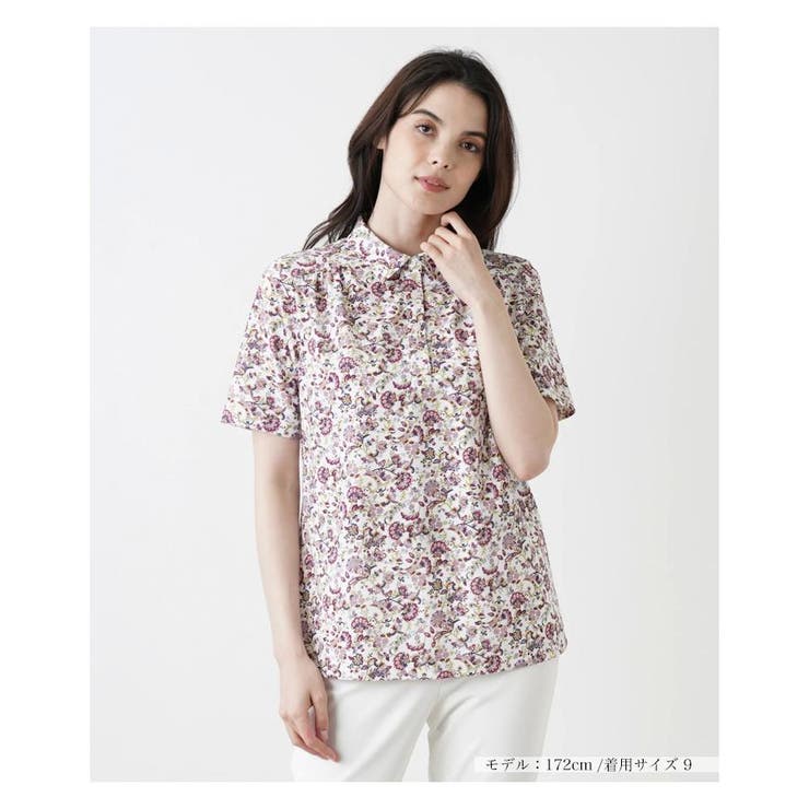 フラワープリントポロシャツ[品番：LAVW0016139]｜Leilian