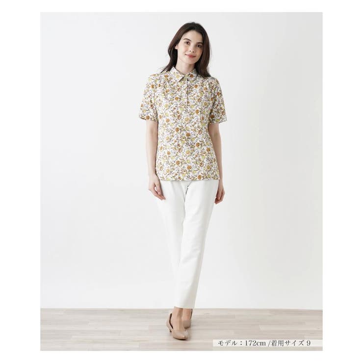 美品　LEONARD フラワープリント ポロシャツ サイズ44 フラワープリントスキッパーポロシャツ｜メンズファッション通販