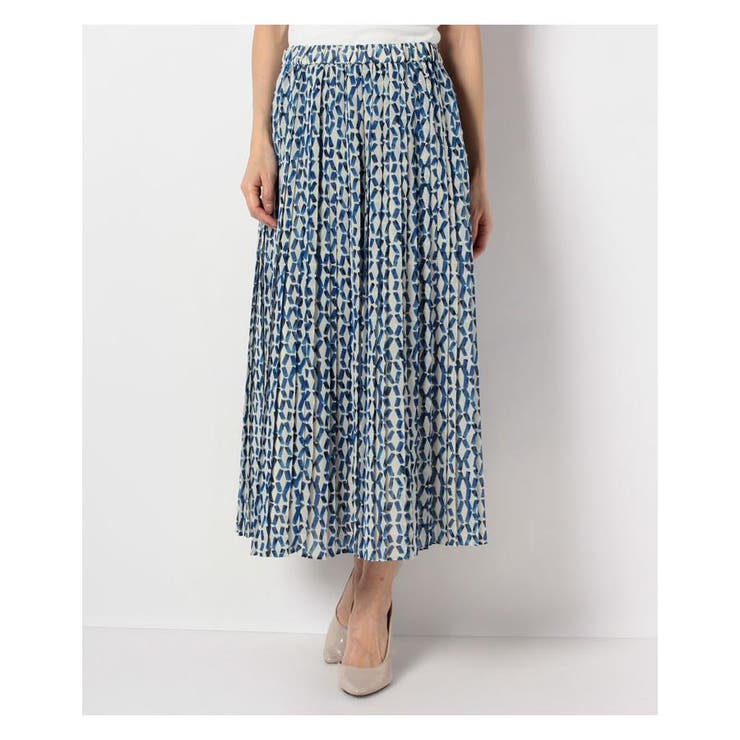 幾何学柄プリ-ツスカ-ト | Leilian | 詳細画像1