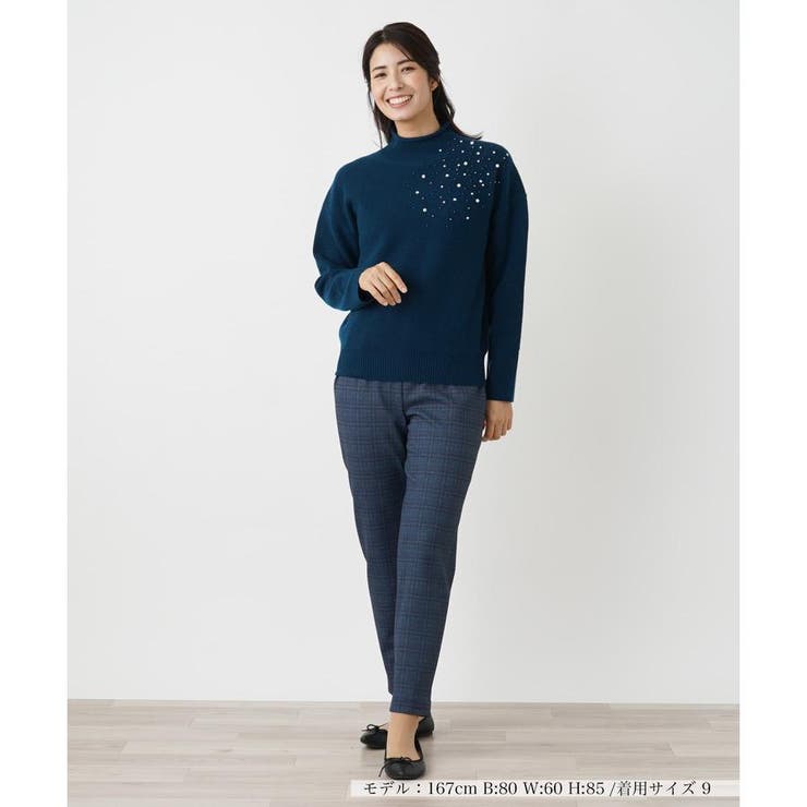 Leilian / レリアン ビジューハイネックニット ビジューハイネックニット[品番：LAVW0018919]｜Leilian