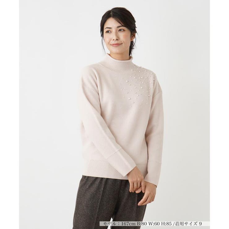 Leilian / レリアン ビジューハイネックニット ビジューハイネックニット[品番：LAVW0018919]｜Leilian
