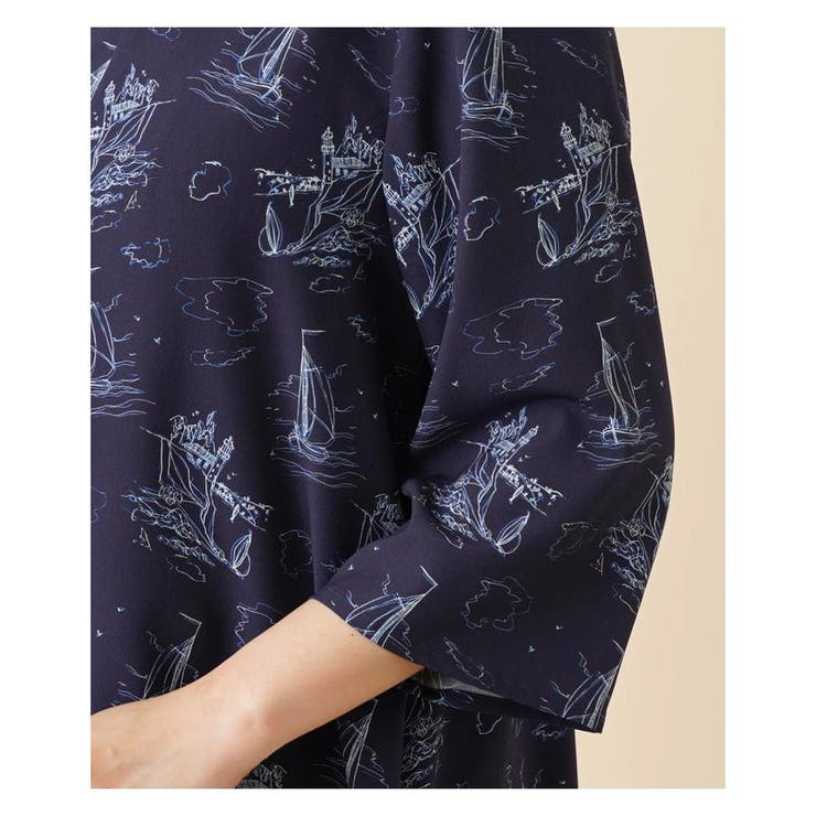 Leilian レリアン総柄チュニックブラウス 総柄チュニックブラウス[品番：LAVW0010209]｜Leilian PLUS