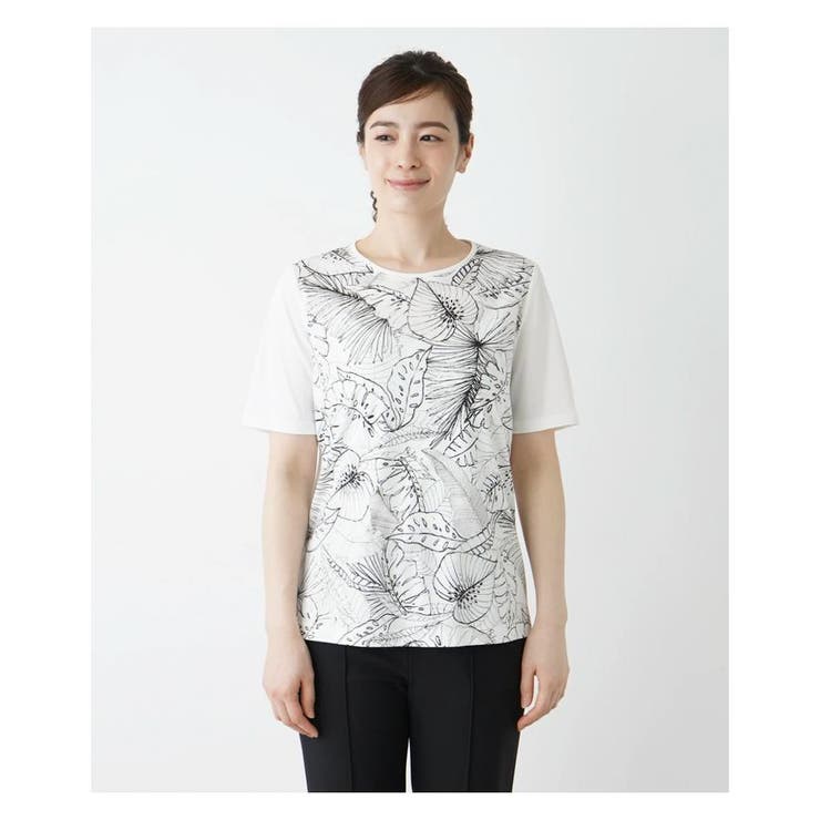 リーフ柄Tシャツ[品番：LAVW0015281]｜Leilian（レリアン）の