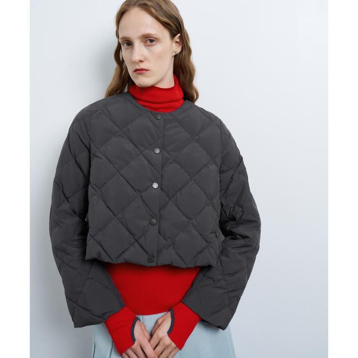値下げ【美品】LANVIN en Bleu♡リボンテープダウンジャケット LANVIN en Bleu - LANVIN en Bleu ブラックロングダウン