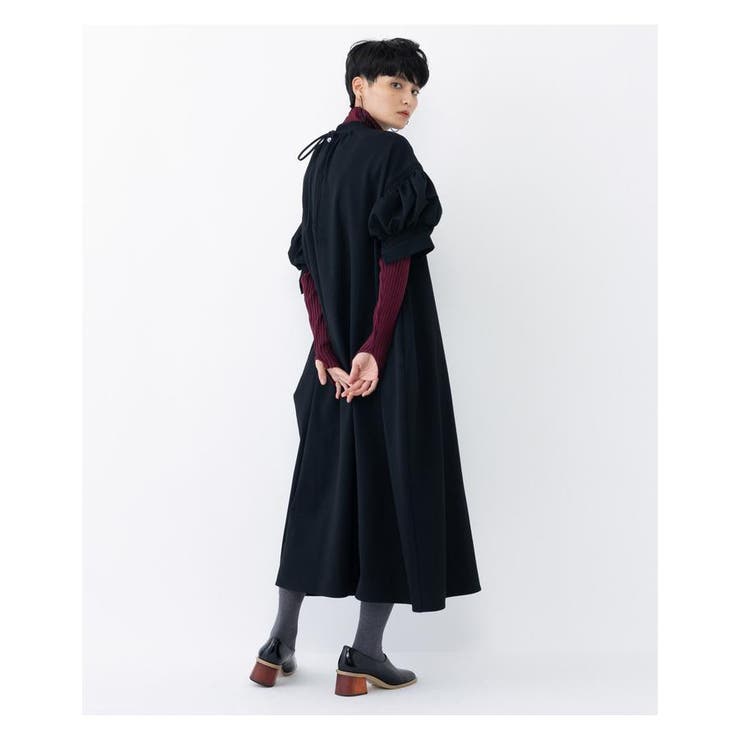 ウォームクロスコクーンフレアワンピース[品番：LAVW0006772]｜LANVIN 