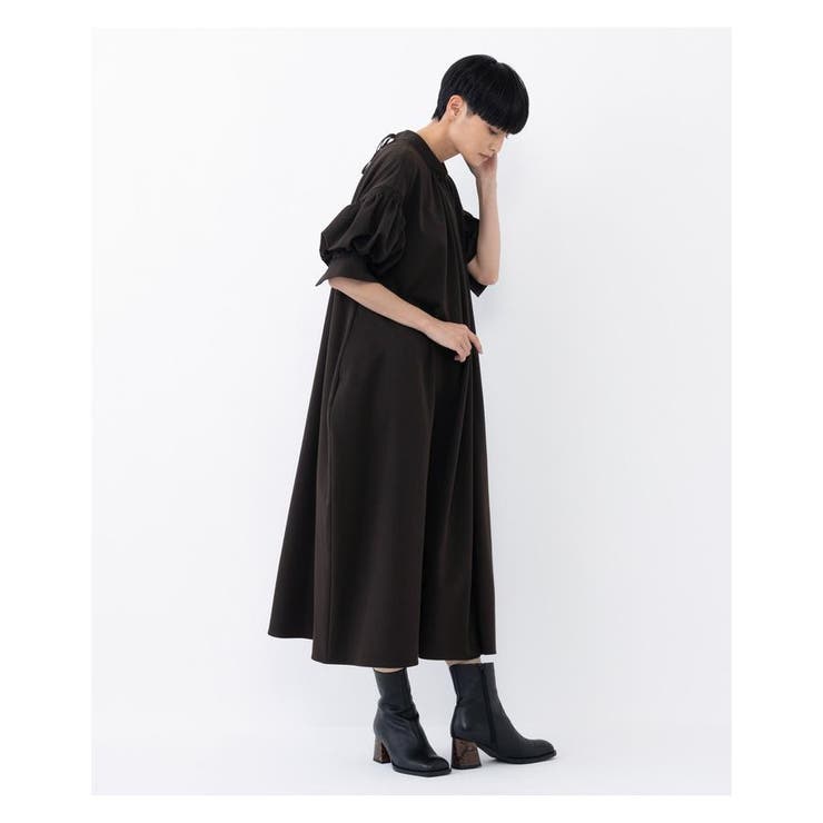 ウォームクロスコクーンフレアワンピース[品番：LAVW0006772]｜LANVIN