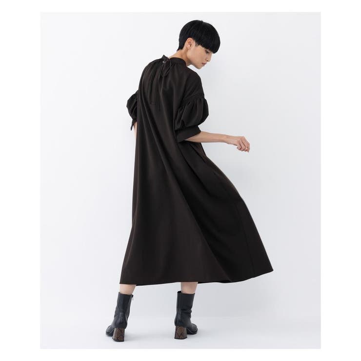 ウォームクロスコクーンフレアワンピース[品番：LAVW0006772]｜LANVIN 