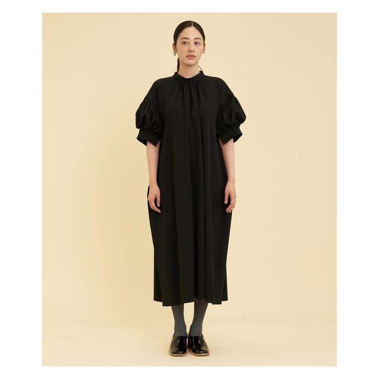 ウォームクロスコクーンフレアワンピース[品番：LAVW0006772]｜LANVIN