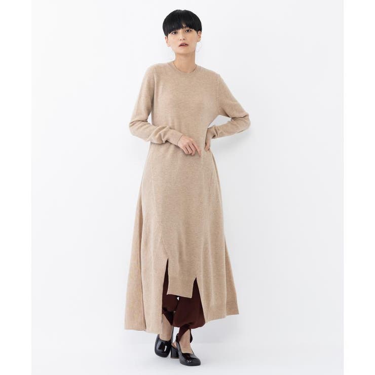 アシンメヘムニットワンピース[品番：LAVW0006114]｜LANVIN en Bleu