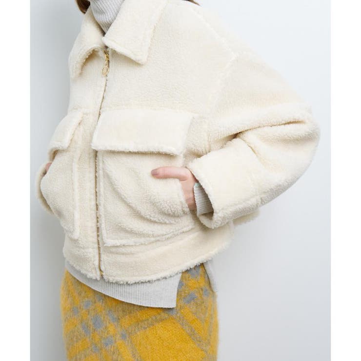 ボアショートブルゾン[品番：LAVW0018180]｜LANVIN en Bleu（ランバン