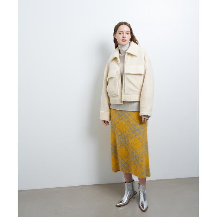 ボアショートブルゾン[品番：LAVW0018180]｜LANVIN en Bleu（ランバン